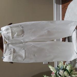 Nwt JNY size 10 white wide legs strechy pants
